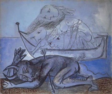 ボート遊びと傷ついた動物たち 1937 年キュビスト パブロ・ピカソ Oil Paintings